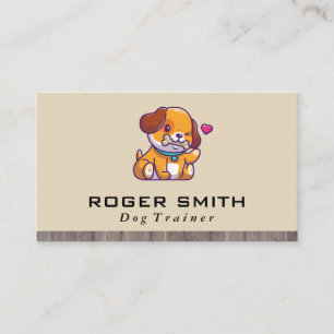 Cartão De Visita Cachorro com logotipo ósseo