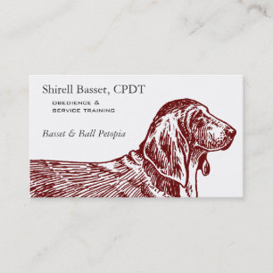 Cartão De Visita Cachorro da Raça Basset Hound Profissional de Pet