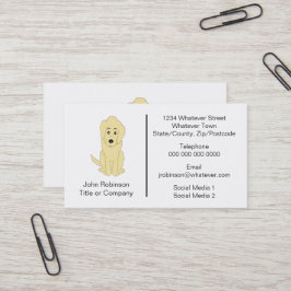 Cartão De Visita Cachorro de Goldendoododle Design Embarcado