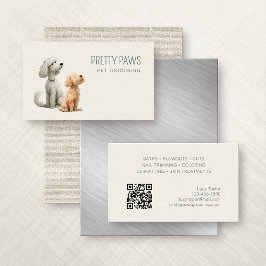 Cartão De Visita Cachorro Formador Caminhando Sentado