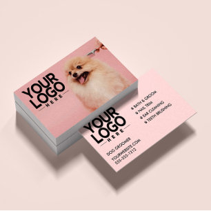 Cartão De Visita Cachorro Foto personalizada Adicionar seu logoti