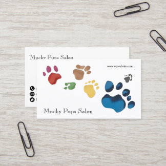 Cartão De Visita Cachorro Imprime o Alcance Colorido