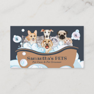 Cartão De Visita Cachorros Mais Fofos Gatos Spa Babá Tosa PetCare B