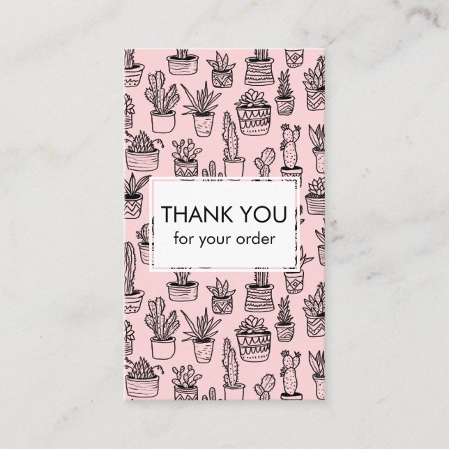 Cartão De Visita Cactos Cutos e Sucultos Pedido de Código QR Obriga (Frente)