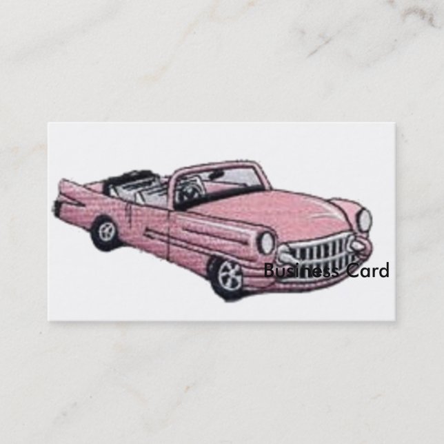Cartão De Visita Cadillac rosa (Frente)