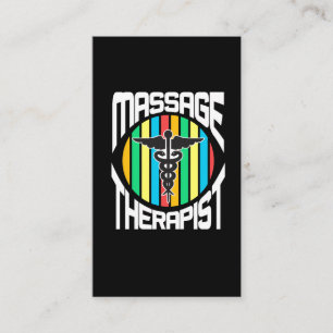 Cartão De Visita Caduceus do terapeuta da massagem - fisioterapeuta