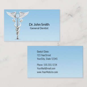 Cartão De Visita Caduco Branco Espelho Dental Pincel Médico