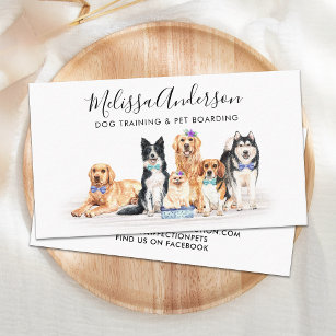 Cartão De Visita Cães Cães Aquecidos Cães Criador de Cuidados de An