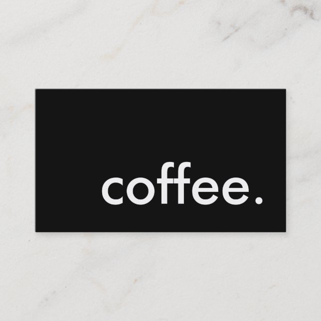 Cartão De Visita  café. (Frente)