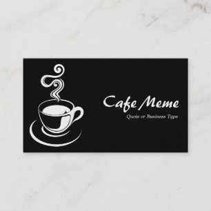 Cartão De Visita Café - Branco e Preto (Dourado)