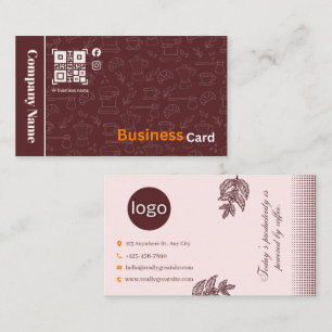 Cartão de Visita Café Burgundy Blush Coffee
