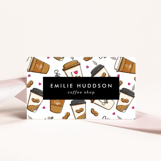 Cartão De Visita Café, Café Feijão, Barista, Compro Café (Criador carregado)