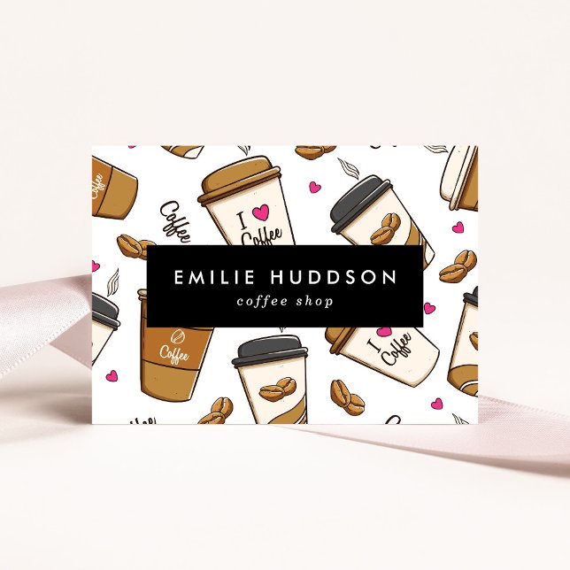 Cartão De Visita Café, Café Feijão, Barista, Compro Café (Criador carregado)