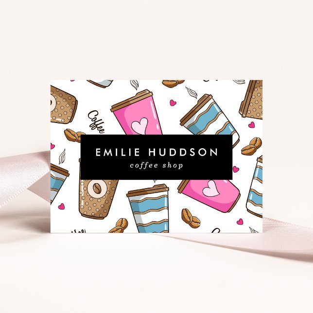 Cartão De Visita Café, Café Feijão, Barista, Compro Café (Criador carregado)