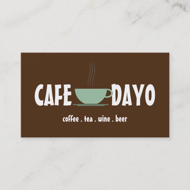 Cartão De Visita Café Café Tea Compra Café De Bebê (Frente)