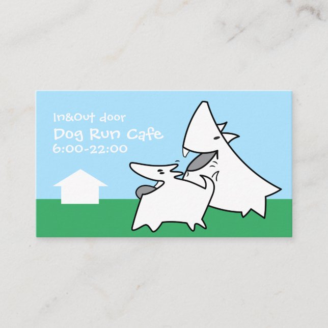 Cartão De Visita Café de Corrida de Cachorro (Frente)