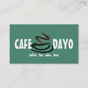Cartão De Visita Café de Xícara Loja de Chá Vinho Cerveja