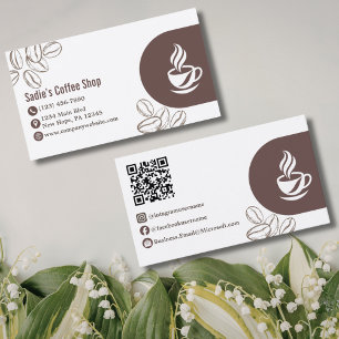 Cartão De Visita Café Profissional Moderno Personalizado