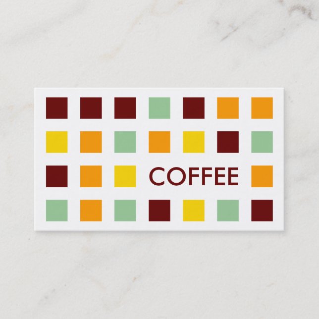 Cartão De Visita CAFÉ (quadrados-mod) (Frente)
