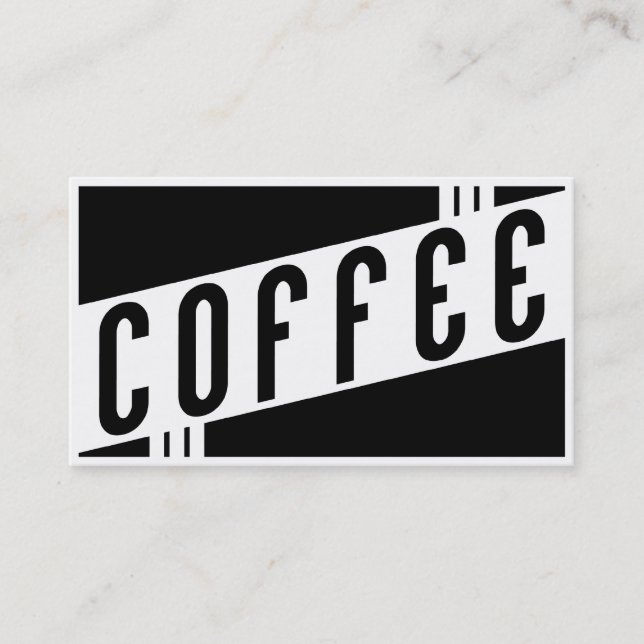 Cartão De Visita café retrô (Frente)