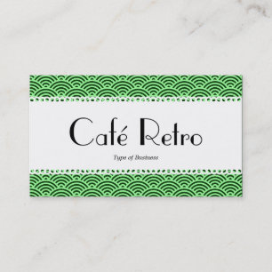 Cartão De Visita Café Retro (Escalonado) - Padrão de Escala de Peix