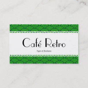Cartão De Visita Café Retro (Escalonado) - Padrão de Escala de Peix