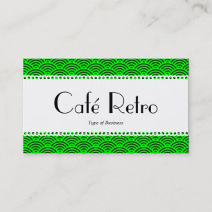 Cartão De Visita Café Retro (Escalonado) - Padrão de Escala de Peix