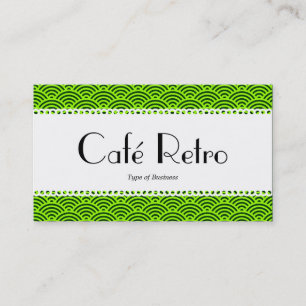 Cartão De Visita Café Retro (Escalonado) - Padrão de Escala de Peix