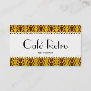 Cartão De Visita Café Retro (Escalonado) - Padrão de Escala de Peix