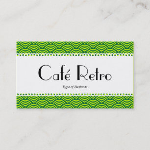 Cartão De Visita Café Retro (Escalonado) - Padrão de Escala de Peix
