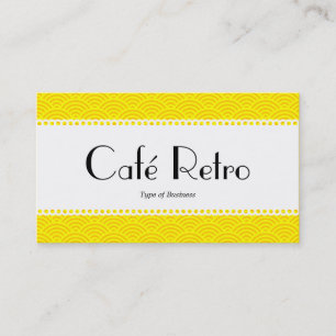 Cartão De Visita Café Retro (Escalonado) - Padrão de Escala de Peix