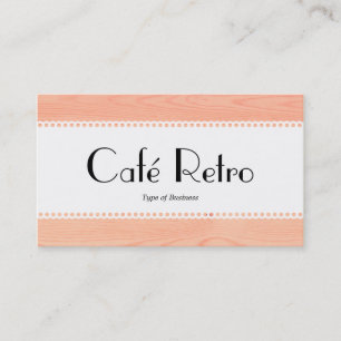 Cartão De Visita Café Retro (Scalloped) - Madeira