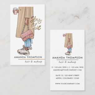 Cartão De Visita Café Rosa Girassol Chav