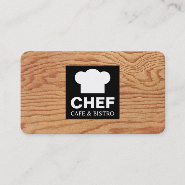 Cartão De Visita Café Rótulo Quadrado - Madeira 02 (Frente)