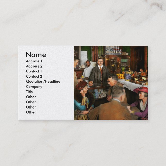 Cartão De Visita Café - Tentações 1915 (Frente)