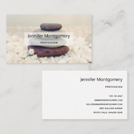 Cartão De Visita Cairo Meditativo de Pedras Empilhadas