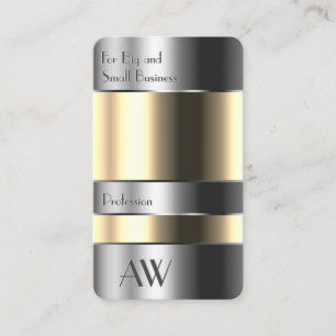 Cartão De Visita Caixa de alumínio com substâncias beges