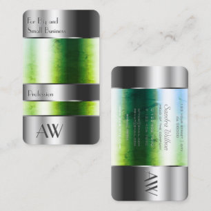 Cartão De Visita Caixa de Alumínio Flashy com Monograma de Veneno V