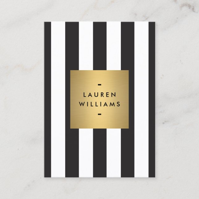 Cartão De Visita Caixa Dourada Lixeira Negra-Branca  Grande (Frente)