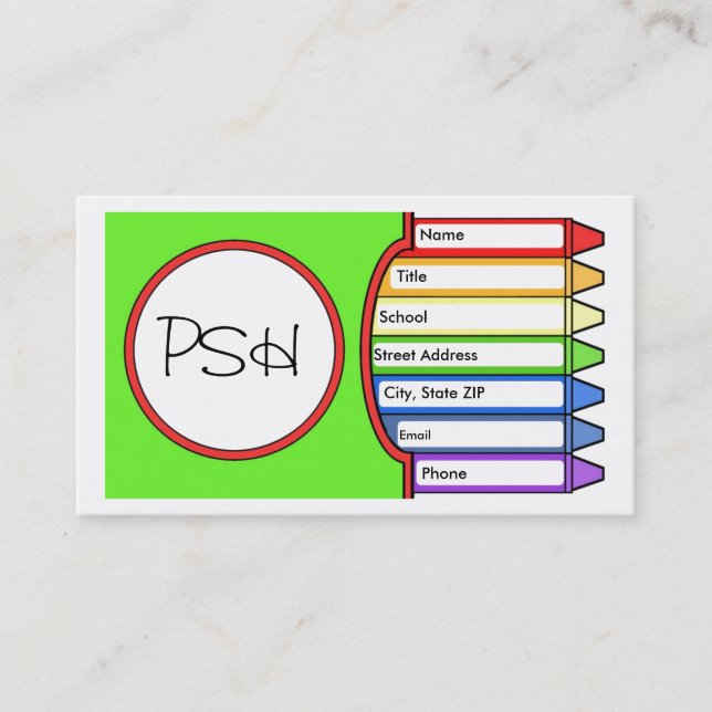 Cartão De Visita Caixa inicial dos pastéis (Frente)