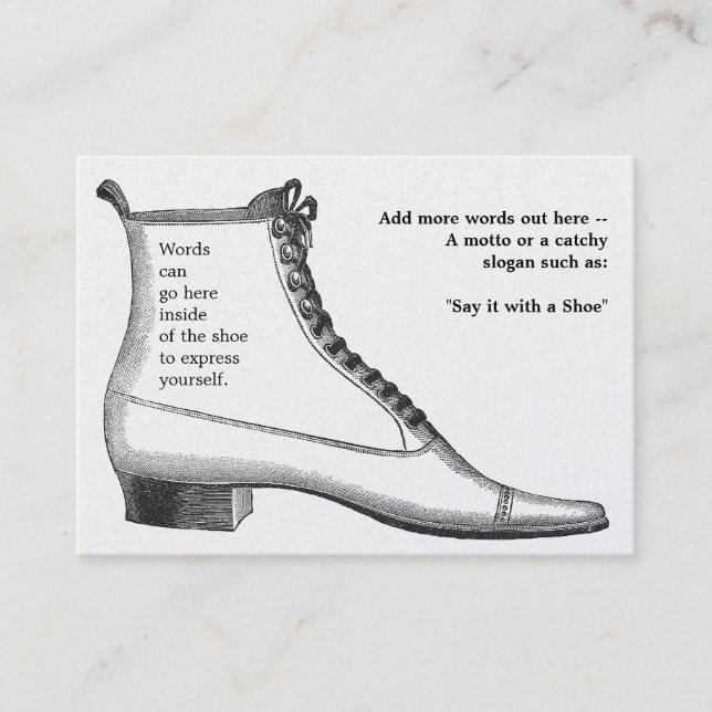 Cartão De Visita Calçados antigos (Frente)