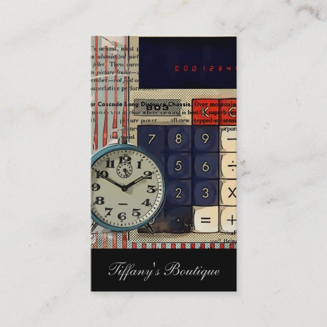 Cartão De Visita Calculadora de contador de assessores financeiros  (Frente)