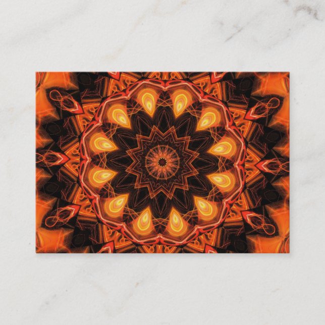 Cartão De Visita Caleidoscópio alaranjado 07 (Frente)