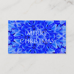 Cartão De Visita Caleidoscópio Design Azul Roxo Arte Floral