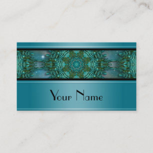 Cartão De Visita Caleidoscópio Fractal Mandala X + texto