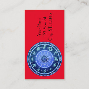 Cartão De Visita Calendário de Astrologia de Sinal Sun Zodiac Thun