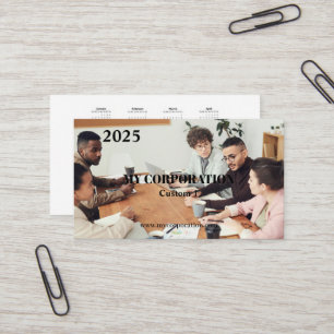 Cartão De Visita Calendário do Bolso Comercial 2025