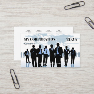 Cartão De Visita Calendário do Pocket de Gerenciamento Corporativo