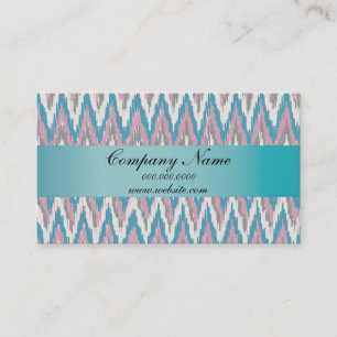 Cartão De Visita Calendário Dusty Pink e Blue iKat ZigZag 2019