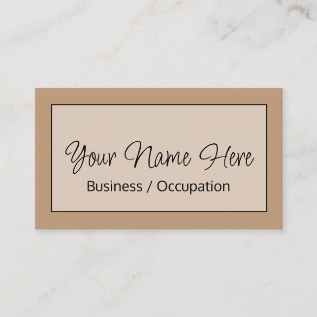 Cartão De Visita Caligrafia castanha-do-mar (Frente)